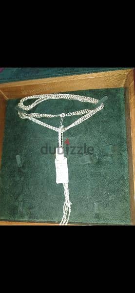 necklace only silver tone with strass 8