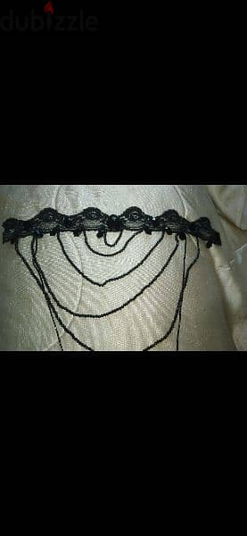 necklace vintage lace and pearl necklace black 1