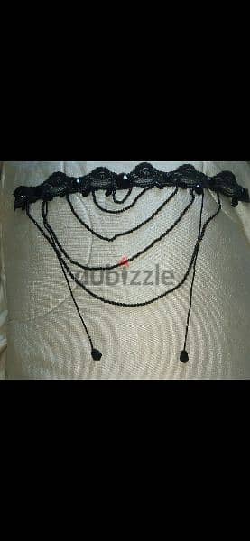 necklace vintage lace and pearl necklace black 4