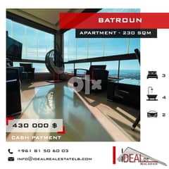 Apartment for sale in batroun 230 SQM REF#JCF3311