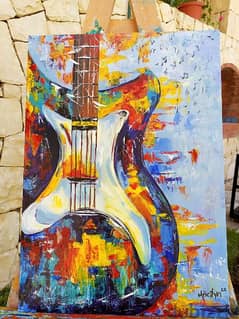 guitar painting