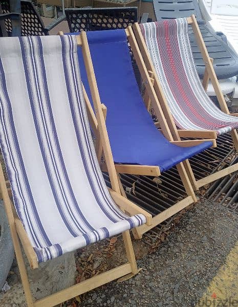 كرسي بحر خشب. wooden beach chaise longue 3