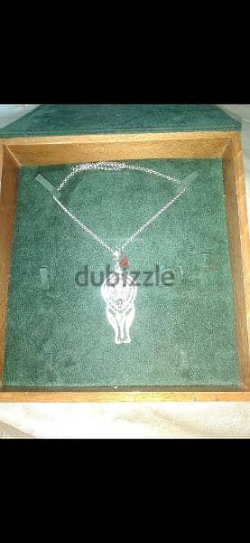 necklace full strass silver tone 3