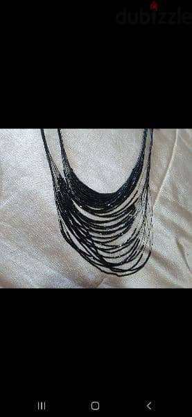 necklace beaded sequined black available matching bracelet 3