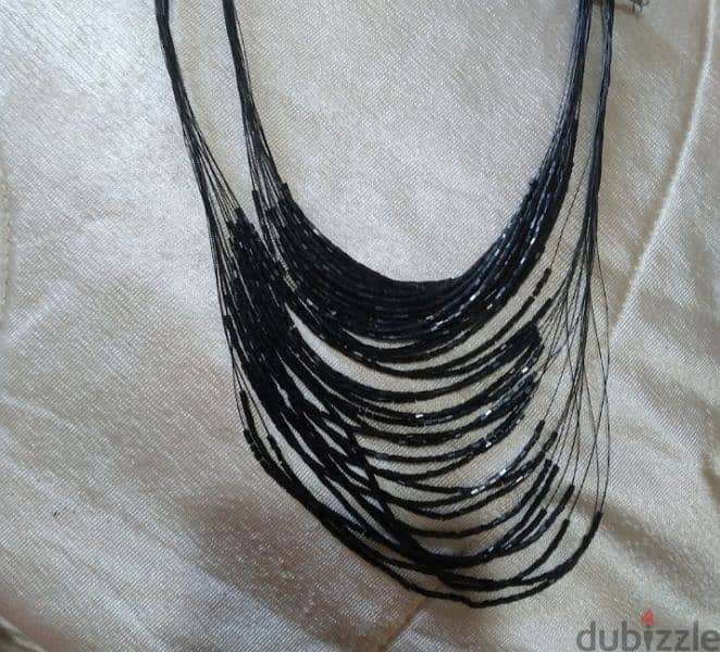 necklace beaded sequined black available matching bracelet 5