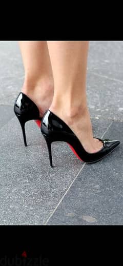 shoes Stilleto black red bottoms 39 bas used twice