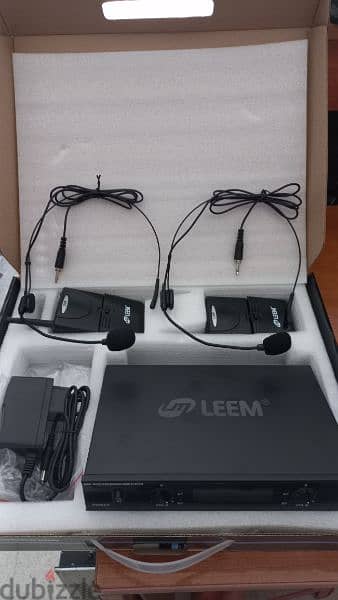 wireless double headset brand leem,new not used 2