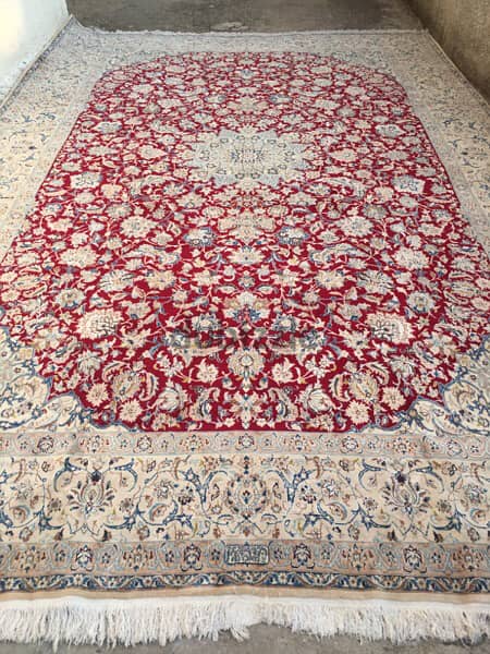 سجاد عجمي . نايين وردة حرير482/315. Persian Carpet. Tapis. Hand made 5