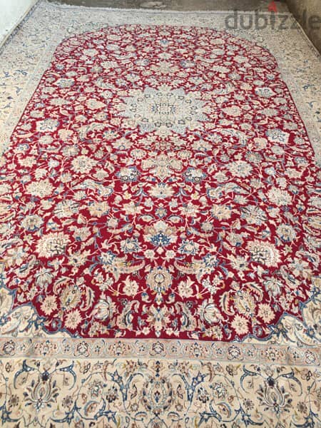 سجاد عجمي . نايين وردة حرير482/315. Persian Carpet. Tapis. Hand made 3