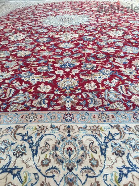 سجاد عجمي . نايين وردة حرير482/315. Persian Carpet. Tapis. Hand made 2