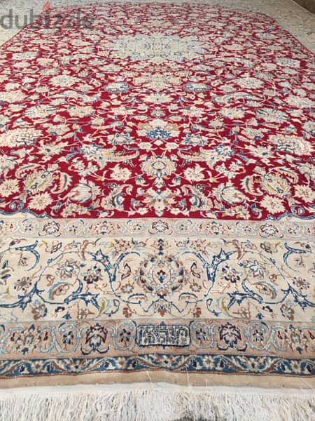 سجاد عجمي . نايين وردة حرير482/315. Persian Carpet. Tapis. Hand made 6
