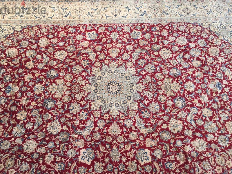 سجاد عجمي . نايين وردة حرير482/315. Persian Carpet. Tapis. Hand made 9