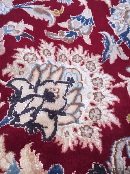 سجاد عجمي . نايين وردة حرير482/315. Persian Carpet. Tapis. Hand made 12