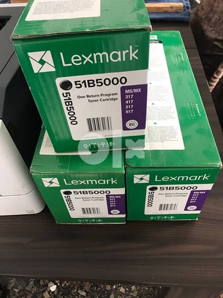 printer laser lexmark ms317dn with 3 cartridges 2