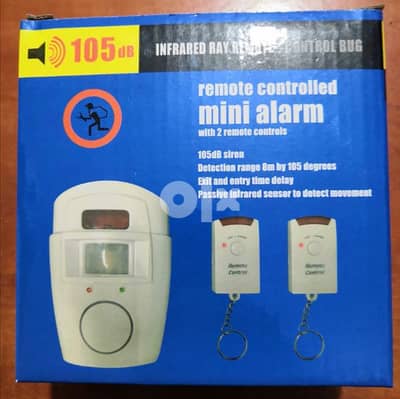 Security Alarm motion sensor 2 remotes