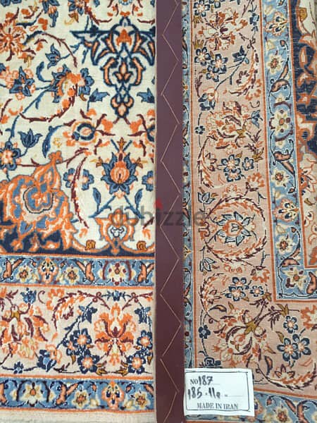 سجاد عجمي . أصفهان قديم مطعم حرير. Persian Carpet. Tapis. Hand made 5