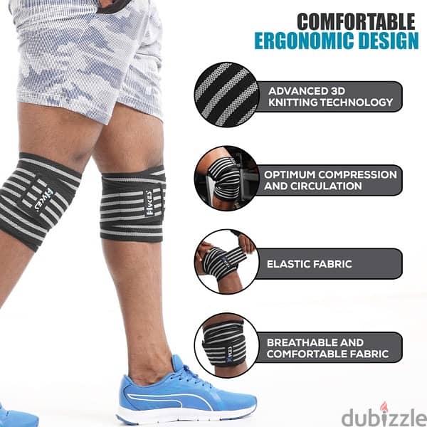 Weight Lifting Knee Wraps 1