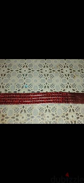 necklace strass choker leather 2=10$ red. white silver brown 6