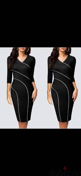 dress black 3/4 sleeve s to xL