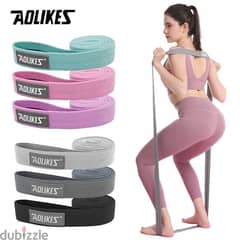 AOLIKES New Fitness Long Resistance Bands Workout Fabric Set 0