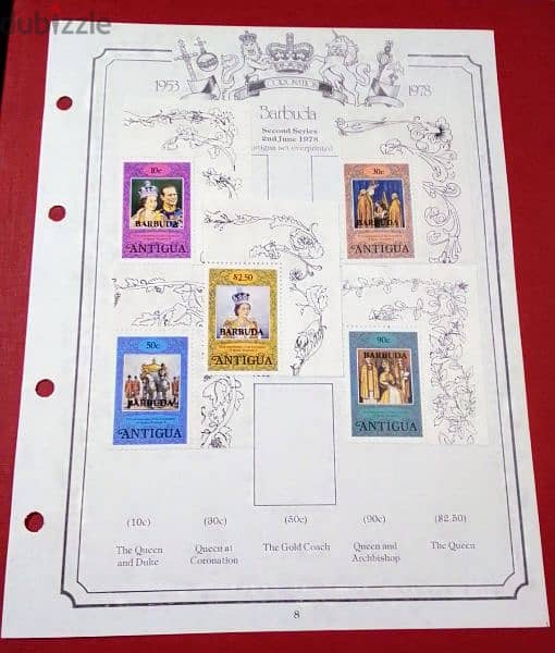 Queen Elizabeth stamps block Lot# GB-19 مجموعة طوابع الملكة اليزابيث 1