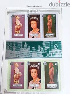 Queen Elizabeth II stamps block طوابع الملكة