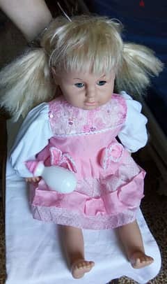 BABY BIG GIRL TALKER 52 Cm Still good Stuffed doll says words by disc 0