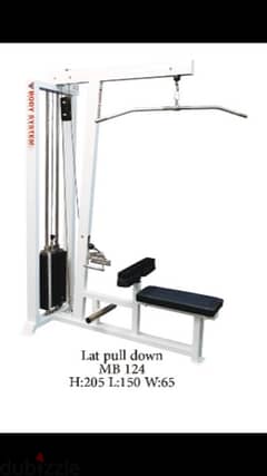lat pull down and row machine like new 70/443573 RODGE