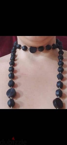 necklace 2 models necklace beads black 4