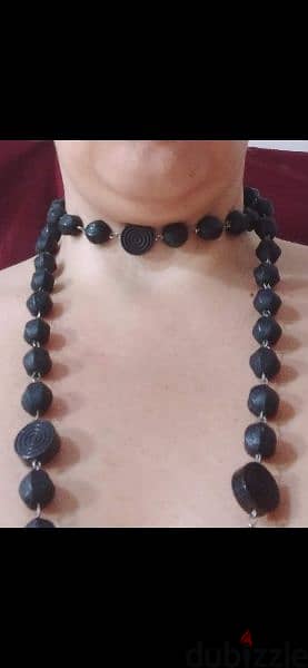 necklace 2 models necklace beads black 5