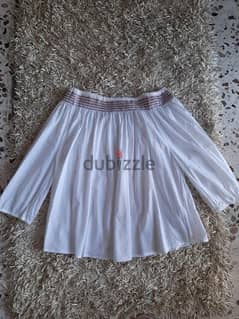 off shoulder white top for women