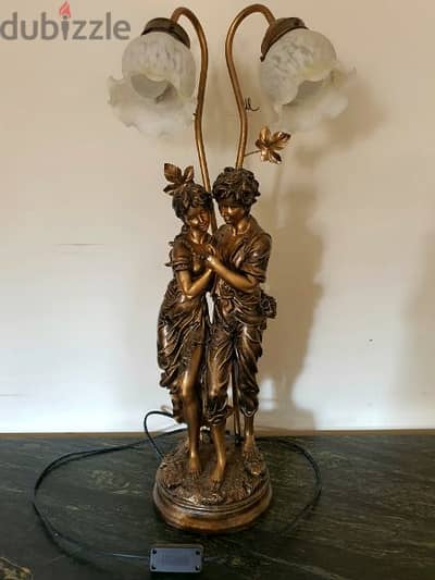 ANTIQUE ROMEO & JULIET LAMP ((Super Clean))