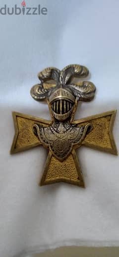 Crusader Knight Templars  Memorial Bronze pin minted in Paris 1262 0