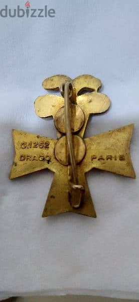 Crusader Knight Templars  Memorial Bronze pin minted in Paris 1262 1