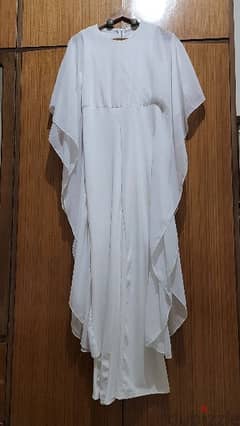 White overall jumpsuit size medium  38 40 اوفرول ابيض 0