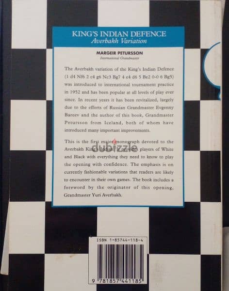 KING'S INDIAN DEFENCE Averbakh Variation (chess book) 2