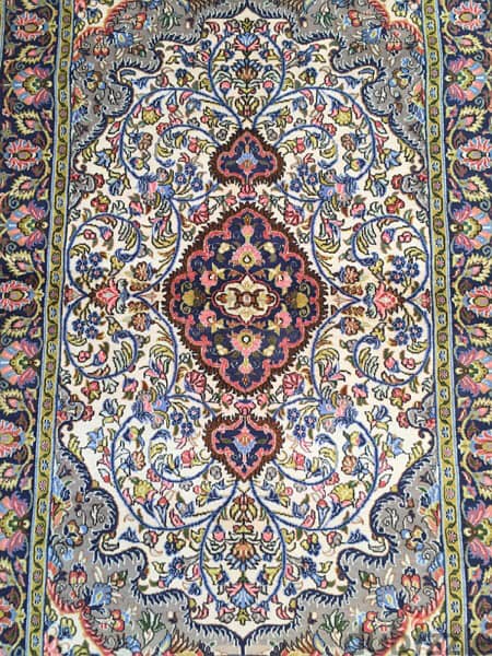 سجاد عجمي . قم كرك مطعم حرير. Persian Carpet. Hand madeTapis 1