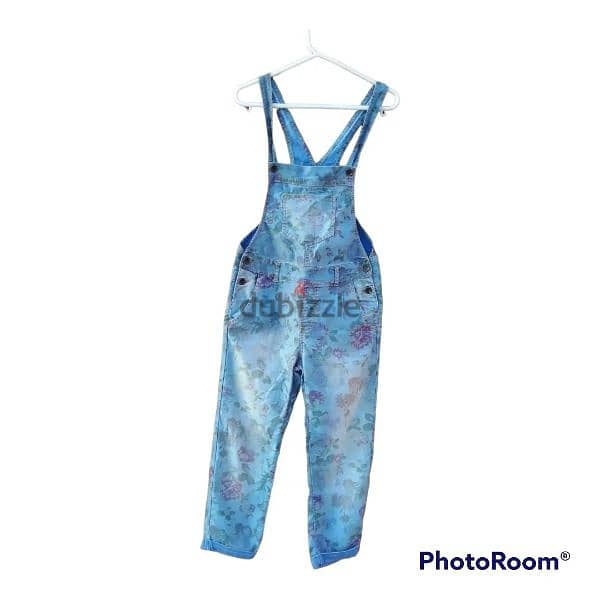 Sisley Overall Floral Jeans 0