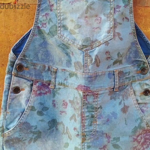 Sisley Overall Floral Jeans 2