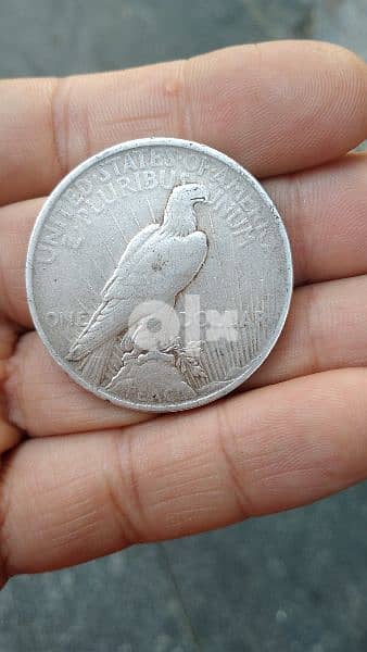 USA Silver One dollar  the PEACE DOLLAR year 1922  weight 26.50 grams 1