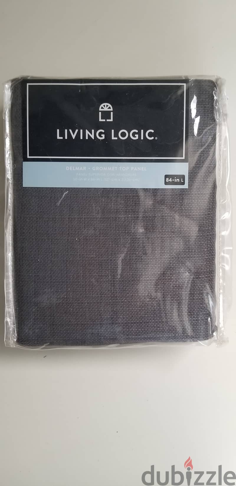 Curtain Living Logic charcoal Grommet Single Curtain Panel  AShop™ 3
