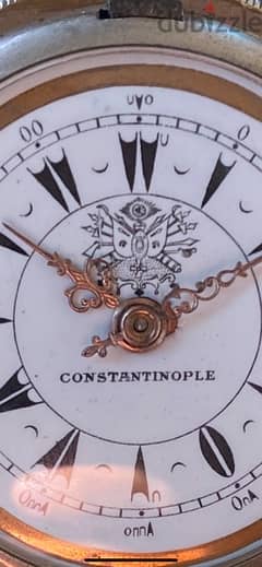 ساعة جيب عثمانية قديمة صناعة القسطنطينية مدموغ شعار الدرع العثماني