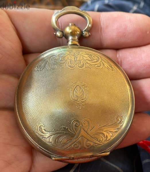 ساعة جيب عثمانية قديمة صناعة القسطنطينية مدموغ شعار الدرع العثماني 3