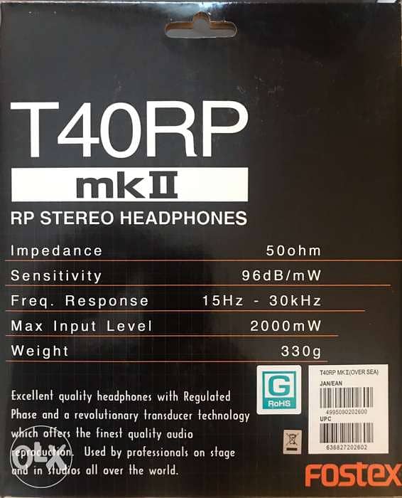 Headphones Pro fostex TR40rpMK2 2