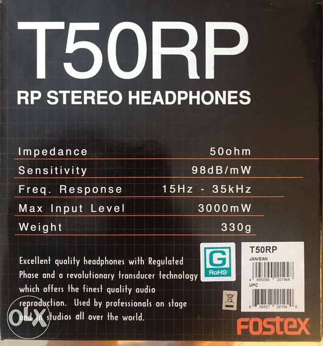 Fostex New T50RP professional headphones 2