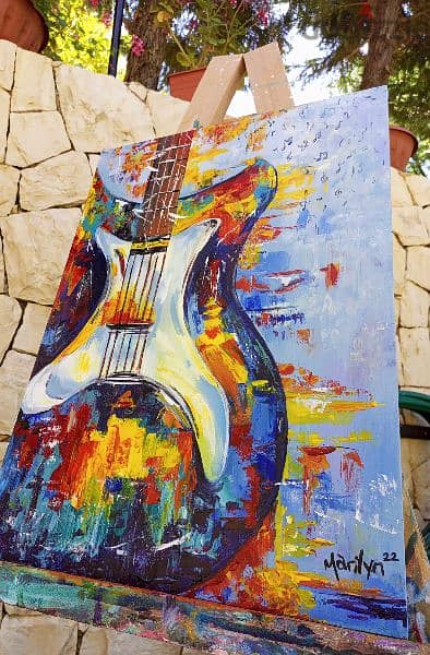 guitar painting