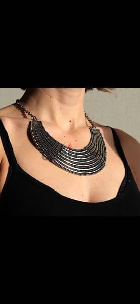 necklace vintage egyptian princess necklace copper tone 1