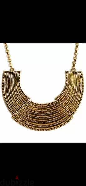 necklace vintage egyptian princess necklace copper tone 3