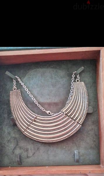 necklace vintage egyptian princess necklace copper tone 7