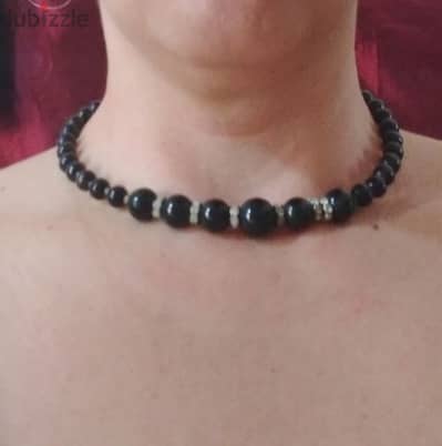 vintage black pearl necklace choker